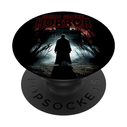 Read More Horror Classic Horror Book Cover Parody PopSockets Swappable PopGrip, Black