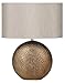 Price comparison product image Pacific Lifestyle Bronze Dot Textured Ceramic Table Lamp | Art Deco Hammered Ceramic Lamp | Standard Living Room Lamps Complete with Oval Shade