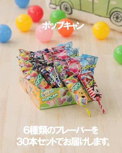 ポップキャン カラフルキャンディ 1箱(6種類30本セット) ディズニー 江崎グリコ candy lollipop disney mickeymouse