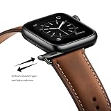 WFEAGL Pasek ze skóry kompatybilny z Apple Watch 41 mm, 40 mm, 38 mm, 42 mm (Series 11 10), prawdziwy skórzany pasek zapasowy dla mężczyzn i kobiet, pasek do iWatch Series Ultra SE 11 10 9 8 7 6 5 4 3