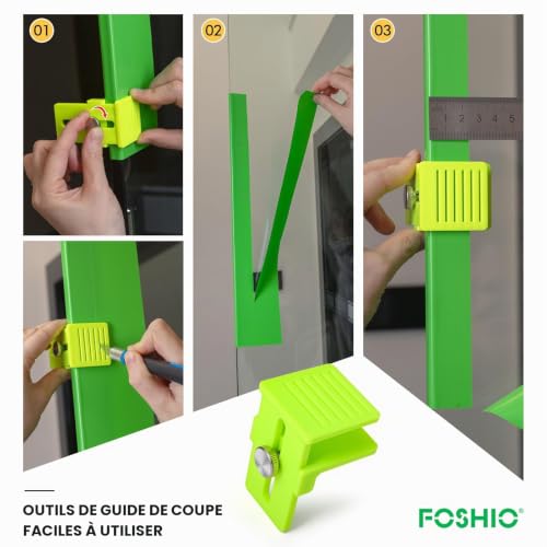 FOSHIO 2 Pièce Modèle de coupe Ligne droite-outils de cutter Edge Wrap Cuttermess Outil de mesure précise Bord réglable (5-35 mm) vinyle et papier peint Emballage – vue 3