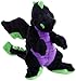 goDog Dragon With Chew Guard Technology Tough Plush Dog Toy, Black, Small