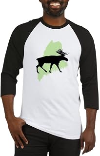 CafePress Go Green Maine Moose Baseball Baseball Shirt