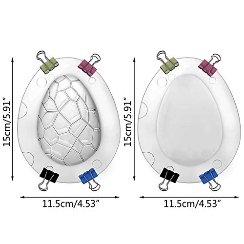 Motzu Easter Egg Mold, Easter Day 6X4.5" Large Size 3D Dinosaur Egg Chocolate Mold Without Pattern, Giant Ostrich Egg Cake Fondant Mould, Non-Stick Baking Tool For Sugar Craft Decorating Candy Bomb #TOP2