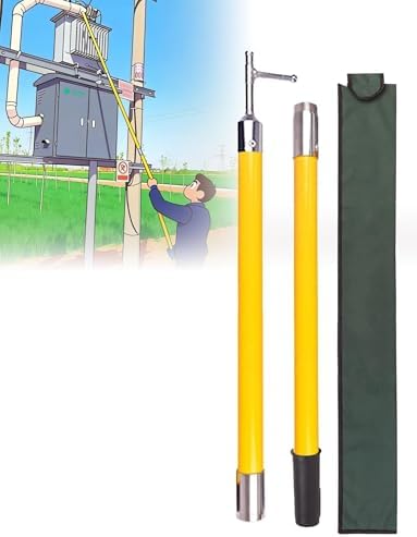 High Voltage Hot Stick, Epoxy Resin Telescopic Insulated Pole for Power Line Maintenance, Durable Electric Utility Tool for Safe High Voltage Access