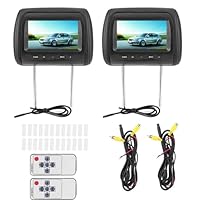Einstellbarer Kopfstütze LCD Video Monitor MP5 Display Schwarzes Auto DVD 2pcs 7 Zoll Wireless Control, Universal