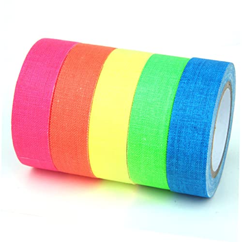 UKCOCO 6 Rolos Fita De Brilho Para o Palco Fita Fluorescente Fita De Luz Neon Fita Reflectiva Ultrav