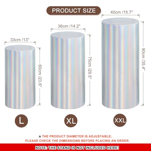 Fundas de soporte elásticas de tela de aluminio para pedestales 3