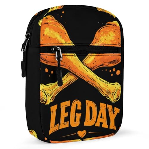 Leg Day Thanksgiving Day Women's Cute Small Mini Crossbody Bag Top Zip Sling Square Shoulder Bags 5