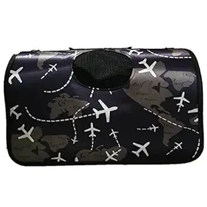 Petlicious & More? Pet Shoulder Bag Pet Carrier | Dog Carrier | Cat Carrier - Breathable Barrel Printed Sling Outdoor Travelling Bag (Size - Large, Design - Traveller)