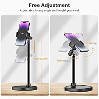 ULANZI Handy Ständer Tisch, Handyhalterung Verstellbar Multi-Winkel Handyhalter, Phone Holder für Schreibtisch Kompatibel mit iPhone 15 14 13 12 11 Pro Max/Galaxy/Huawei/Xiaomei/Redmi – Ansicht 2