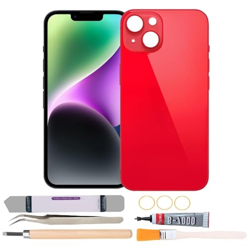Dymicbit Back Cover Glass Replacement Compatible with iPhone 14 6.1 inches with Repair Tool Kits (Red) by Dymicbit - Used condition - US$9.17