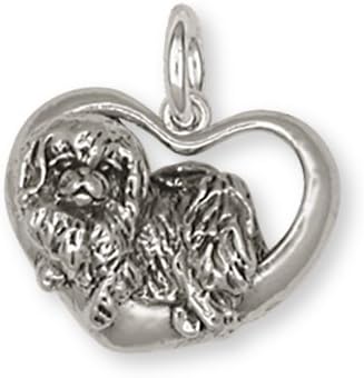 Pekingese Jewelry Sterling Silver Pekingese Charm Handmade Dog Jewelry PK3-C