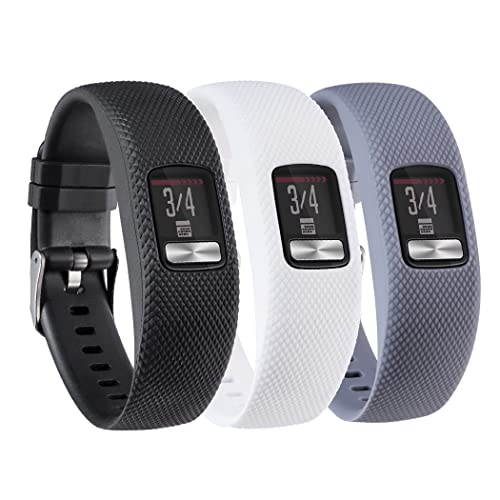 Baaletc Correa de repuesto compatible con Garmin Vivofit 4, Garmin Vivofit 4, 3 unidades, silicona suave, para Garmin Vivofit 4