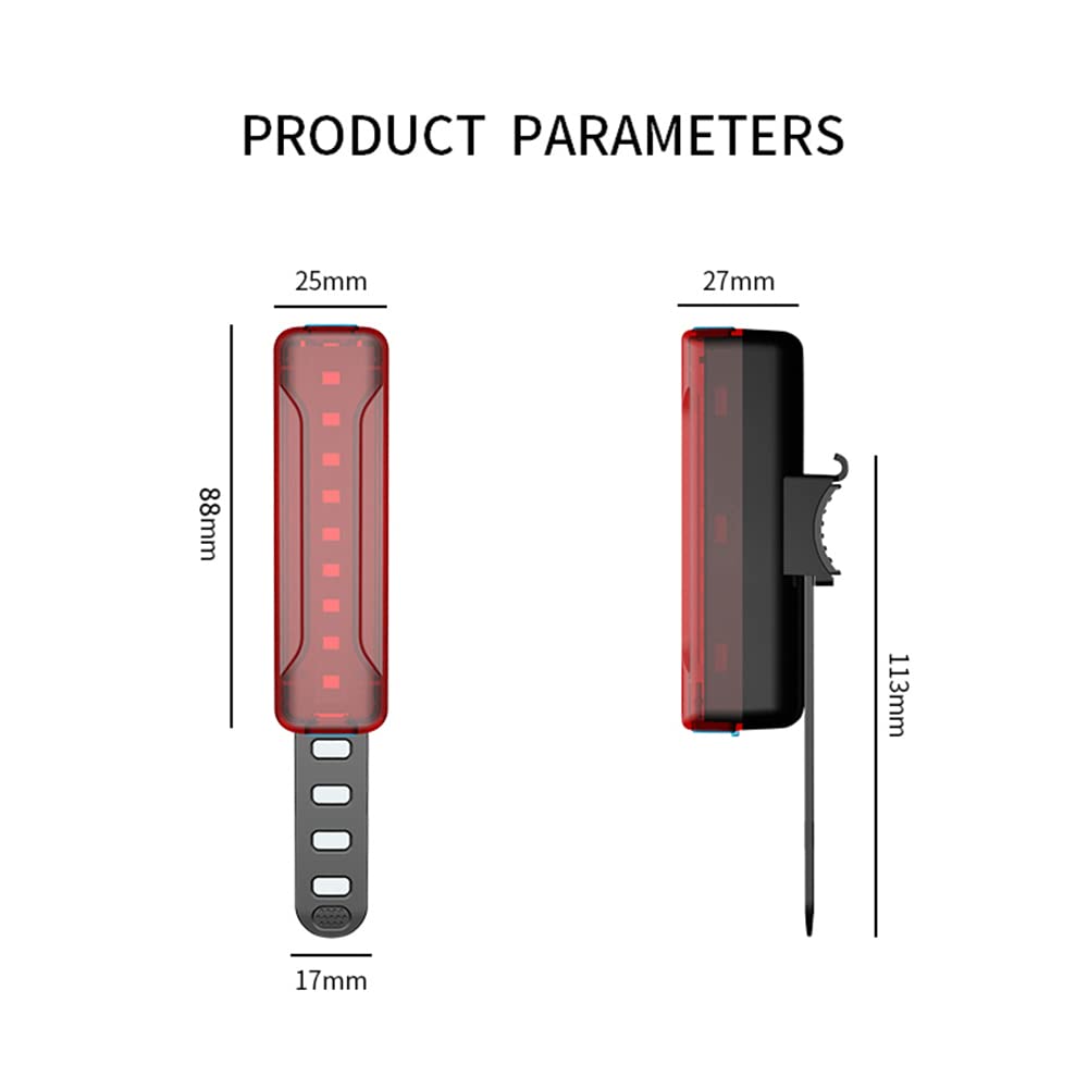 Rowerowe Tylne Światło 5 Tryby Światła Usb Tylne Światło Led Do Rowerowego Hełmu Ostrzeżenie Ostrzeżenie Led Mountain Tail Lampa,2600mah