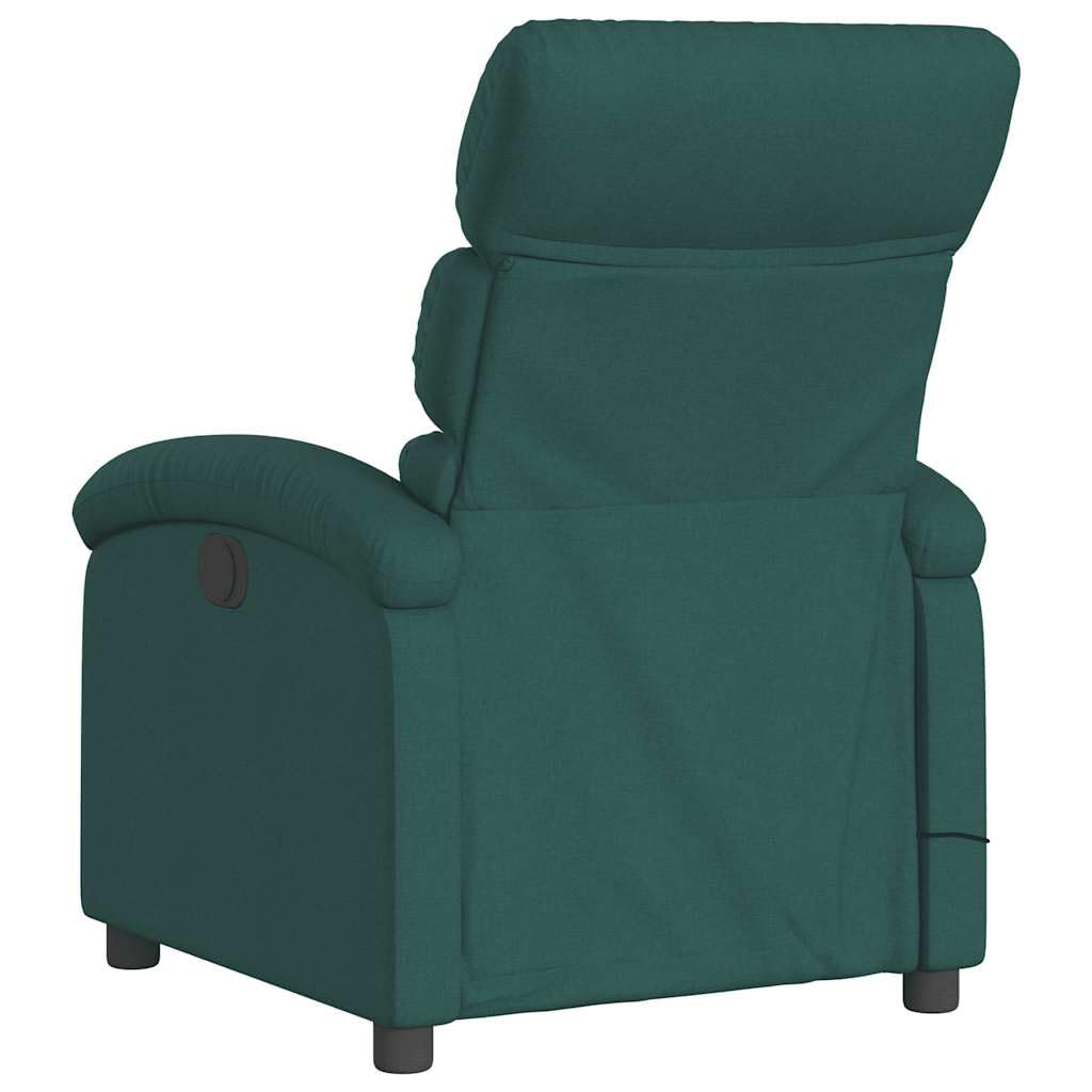 Poltrona Massaggiante Reclinabile Verde Scuro in Tessuto,Mobili,Sedie,Poltrone,19.6 kg -371707