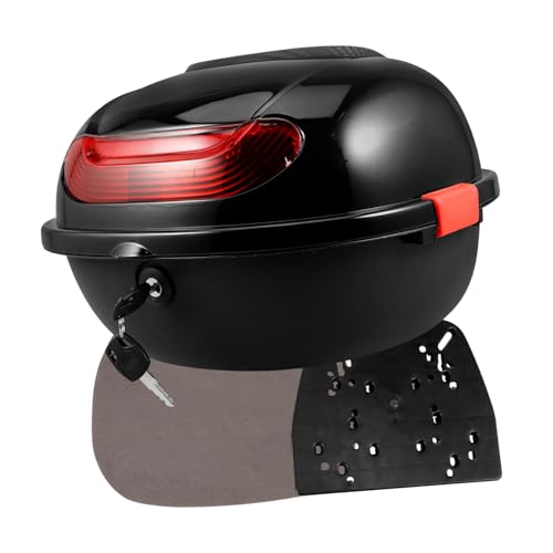 GARVALON Maletero Moto Respaldo Integrado Baúl Motocicleta Resistente PP con Diseño Elegante y Fácil Instalación para Equipaje y Casco