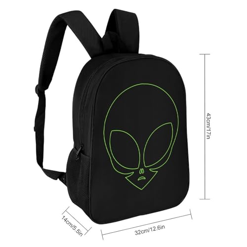Alien Head 17 Inch Travel Backpack Laptop Dayback Large Capacity Shoulders Back for Men Women2