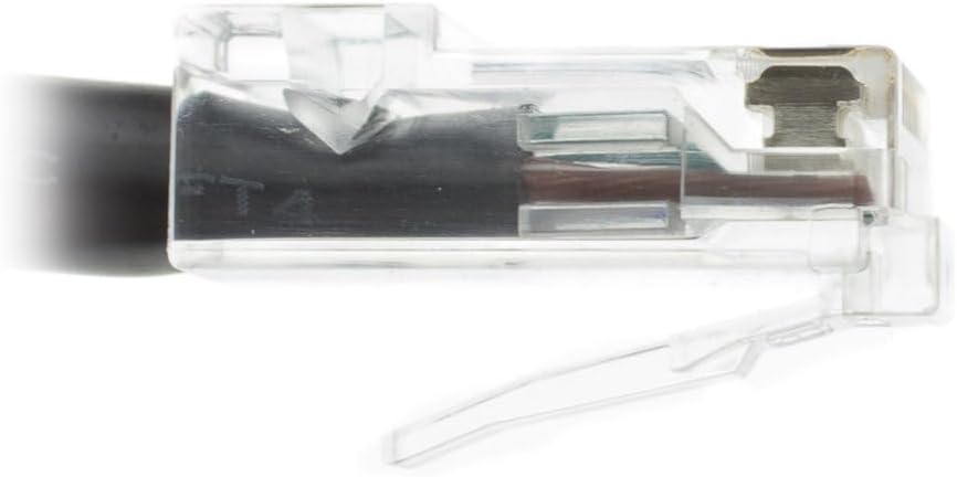 ACL 14 Feet Cat5e RJ45 Bootless Ethernet Lan Cable, Black, 3 Pack