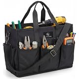PRESEE Heavy Duty Canvas Gardening Tote Bag with Pockets, Large Capacity Tool...