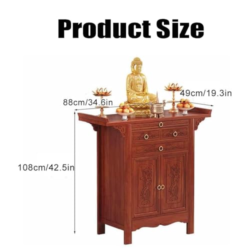 Support à plusieurs niveaux en bois avec détails sculptés pour autel - 4