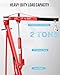 2-Ton Shop Crane, Hydraulic Folding Engine Hoist w/6 Steel Casters - Lift Car Transmissions, Boat Motors, Farm Equipment (Net Wt. 157 lbs)