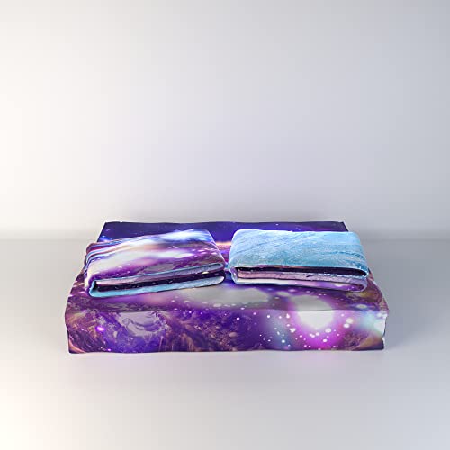 Home Imaginations Galaxy Unicorn Duvet Cover Set | Rainbow Marble Tie Dye Pastel Reversible Comforter Cover Bedding | Teens Kids Boys Girls Psychedelic Space | 3 Piece Bed Sheet Sets (Queen) #TOP7