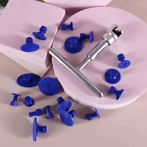 Luxiremi 1 Pcs Car Dent Repair Kit Car Paintless Dent Puller Car Dent Removal Tool mit 18 Dichtung Saugnapf Automotive, Car Dent Repair Kit für Car Body Damage Repair für Automobile.