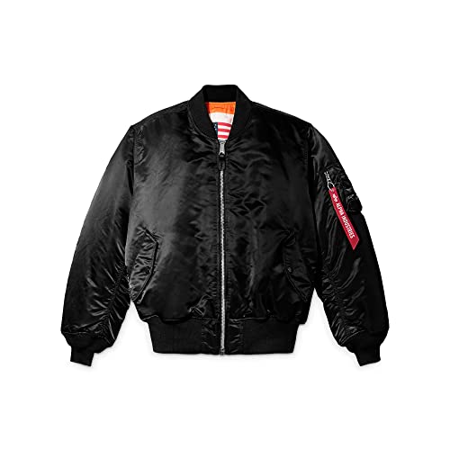 Image of Alpha Industries MA-1 Blood Chit Bomber Flight Jacket - Fighter Pilot Flight Jacket