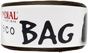 Mondial Eco Bag | Faux Leather Webbing | Ball of Dark Brown Cod.604 | Ideal for Making Bags, Accessories, Plates, Baskets, Jewellery | 300 g 135 m