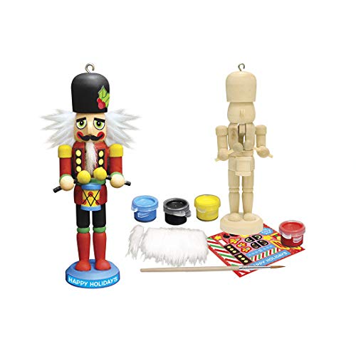 Works Of Ahhh Small Holiday Craft Set - Drummer Ornament Wood Paint Kit #TOP1