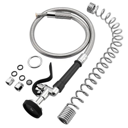 HWM Commercial Sink Sprayer Valve with 44” Flexible Stainless Steel