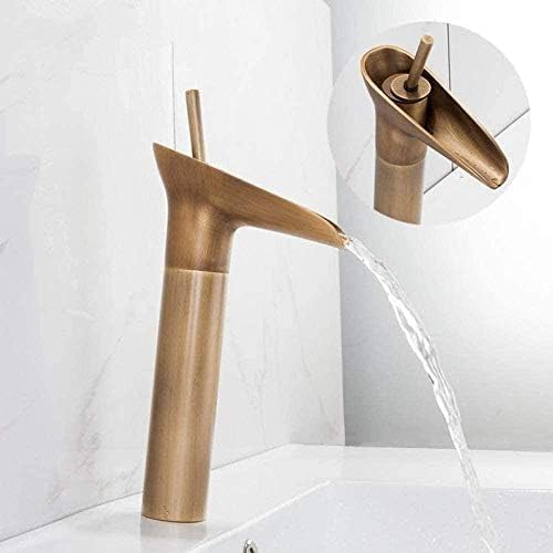 Kitchen Taps Faucet Basin Faucets Antique Brass Waterfall Sink Mixer Bathroom Deck Mount