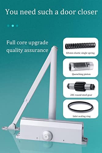 SZDYQ Hydraulic Door Closer for Safety, Fire Proof Door Opener Closer for Interior Door Commercial or Domestic Use 20-150 Kg, Door Width 600-1300mm