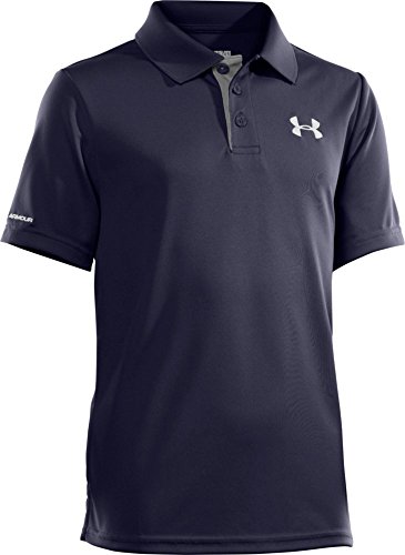 Under Armour Boys' Match Play Polo, Midnight Navy /White, Youth X-Small #TOP20