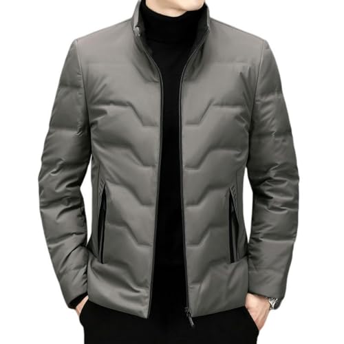 Doudoune col montant homme chaude contre le froid hivernal pour adulte d'âge moyen