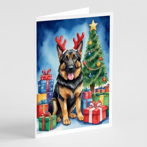 Caroline's Treasures German Shepherd Dogs Blank 5x7 Note Cards Set of 8