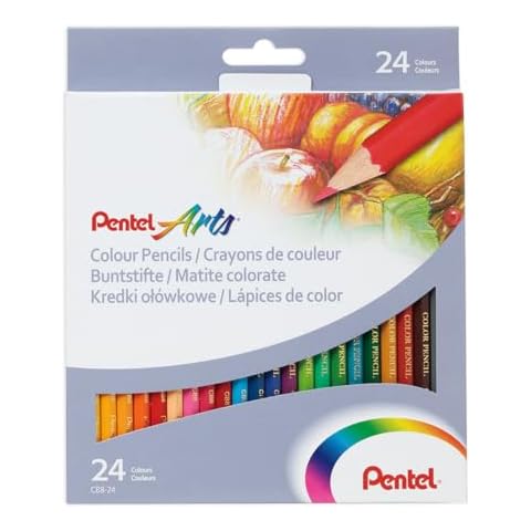 Pentel Arts Colouring Pencils - 24 Colours Cover