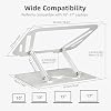 suptek Laptop Stand for Desk, Adjustable Computer Notebook Stand with 360 Rotating Base, Ergonomic Laptop Riser for Collaborative Work, Foldable & Portable Laptop Stand,fits for 11-17 Laptops,White