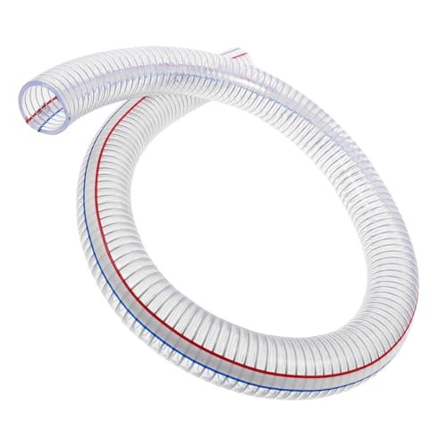 OSALADI Tubo De Acero Transparente Combustible Plegable Manguera De Remojo Tubo Espiral Automático Manguera De Drenaje De Agua Ac Manguera Transparente Equipo Grifo Bidé Alambre De Acero