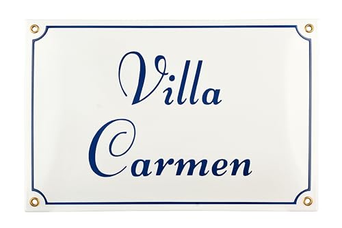 Plaque de maison | émaillée A PERSONNALISER 20x30 cm | panneau de porte | signaletique | Villa