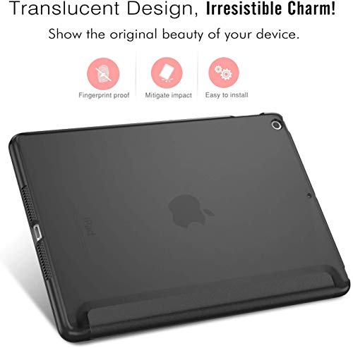 ProElite Faux Leather Smart Flip Case Cover for Apple iPad 10.2" 9th Gen (2021) / 8th Gen / 7th Gen with Stylus Pen, Black - Image 4