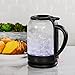 OVENTE Electric Kettle with 1.5L Borosilicate Glass, 1500W Fast Boiling Water Heater for Coffee or Tea, Easy to Fill Lid, Auto Shut-Off, Boil-Dry Protection & Stainless Steel Filter, Black KG516B