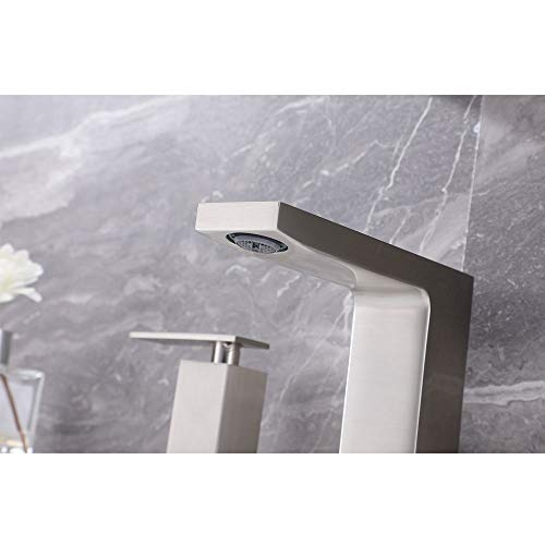 Kingo Home Widespread 3 Hole 2 Handle Brushed Nickel Bathroom Faucet, Modern Vanity Basin Bathroom Sink Faucet #TOP3