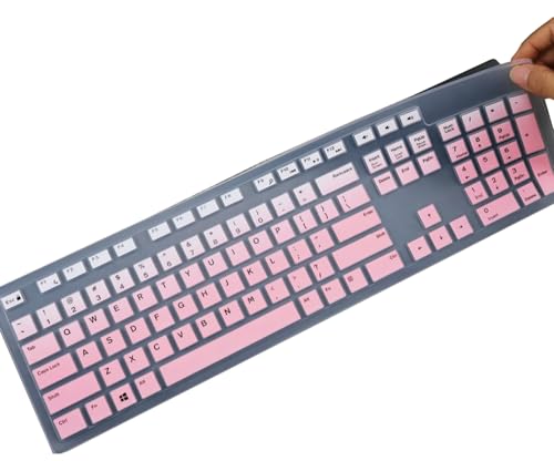 Silicone Keyboard Skin Cover Compatible with Dell Desktop KM636 KB216 Keyboard, Dell Optiplex...