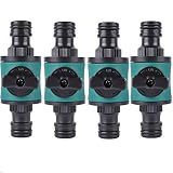 Yulaiyoen Hose Quick Connector,4 PCS Hose Quick Connector Plastic Leakage Proof Dual Nipple Head Hos