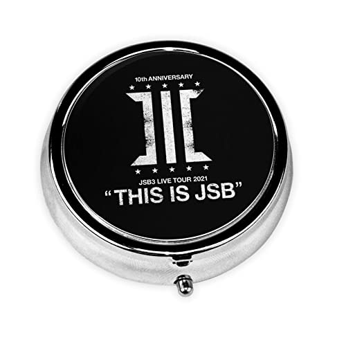 ピルケース 三代目 J Soul Brothers 円形 薬ケース 3段分割 錠剤ケース くすりいれケース 薬ストレージ 習慣薬箱 薬入れ 常備薬収納 小物入れ ガムケース 錠剤管理ケース 薄型 服薬管理に 密閉 多機能 収納ケース 携帯用 軽量 直径4.
