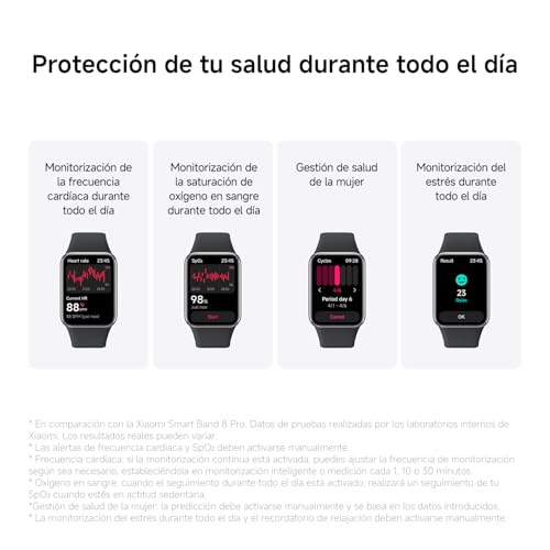 Miniatura 17 de Xiaomi Smart Band 9 Pro - Pulsera De Actividad, Autonomía De Hasta 21 Días, Pantalla Amoled De 1,74 Con Tasa De Refresco De 60 Hz, 5atm, App Mi Fitness, Negro Versión Es