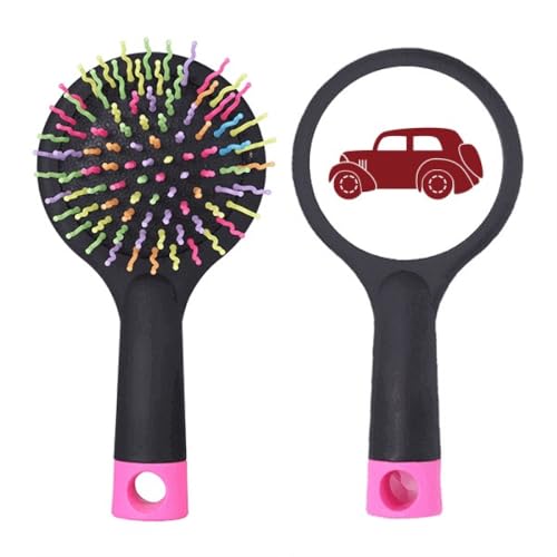Brosse à cheveux démêlante base coussin souple motif voitures rouges