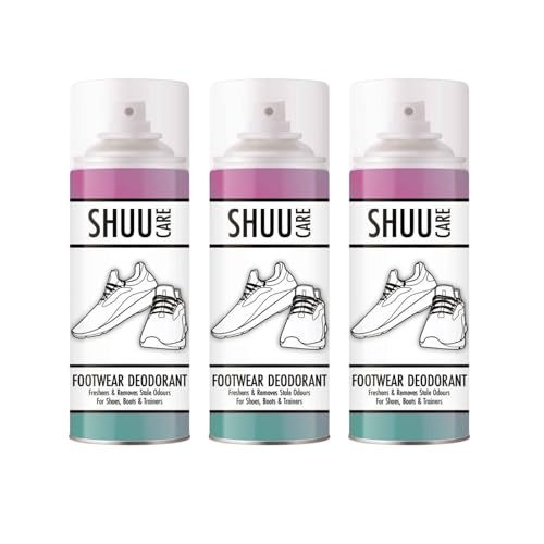 SDMAX Footwear Deodorant Spray, Shoe Care, Smell Remover, Freshens And Odor Prevention, Antibacterial Ingredient, Easy To Use, Lightweight And Portable, 250ml (3PCS)